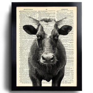 Cow Print Cow Wall Art Cow Poster Cow Art Print Gift for Wife Cow Kids Room Decor Farm Animal Print Cow Farmhouse Decor Cow Wall Decor 712