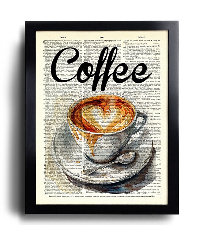 set of 6 kitchen prints coffee print set kitchen art... Coffee Print Set of 6 Coffee Poster Coffee Wall Art Kitchen Decor ...
