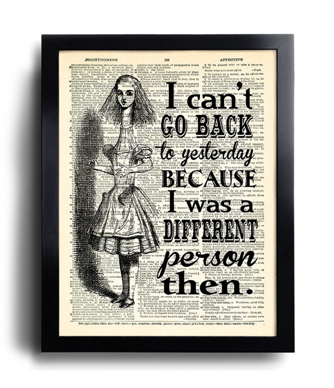 I Can't Go Back to Yesterday Quotes Alice in Wonderland - Etsy
