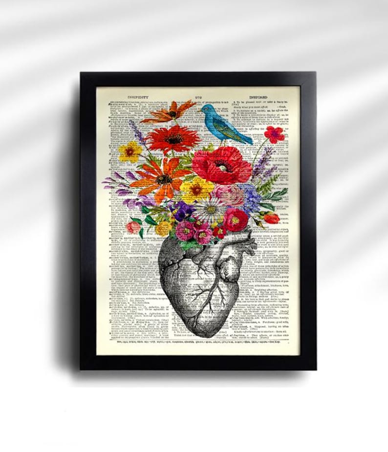 Anatomy Print Set of 6 Floral Medical Wall Art Human Anatomy Poster ...