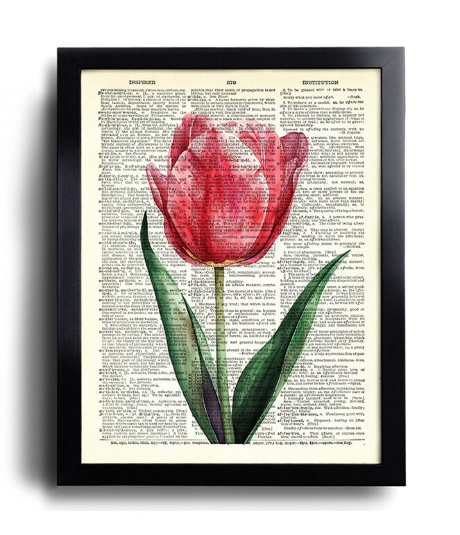 Tulip Print Set of 6 Tulip Flowers Wall Art Tulip Flower Poster ...