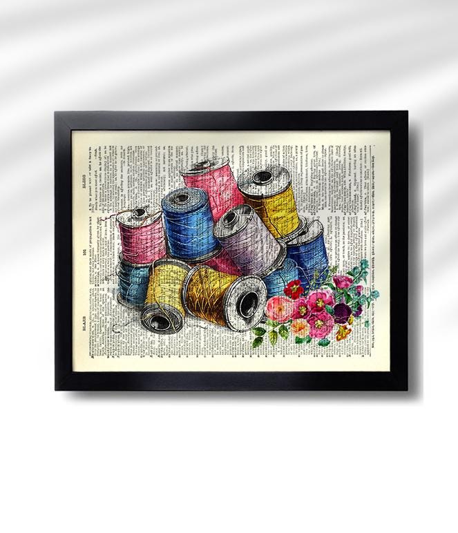 Sewing Print Set of 5 Sewing Poster Vintage Sewing Machine Poster Craft ...