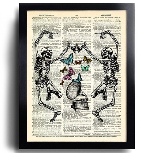 DANCING SHOES...Dictionary Art Print,Vintage Poster,Digital,drawings,Gift ideas,Wall Office Room decor,Home & Living,Mixed Med