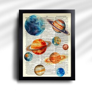 Space Prints set of 6 Outer Space Poster Space Nursery Wall Art Space Educational Poster Rocket Ship Wall Art Space Planet Moon Prints 750 image 5