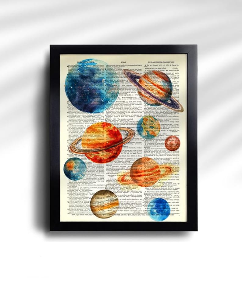Space Prints set of 6 Outer Space Poster Space Nursery Wall Art Space Educational Poster Rocket Ship Wall Art Space Planet Moon Prints 750 image 5