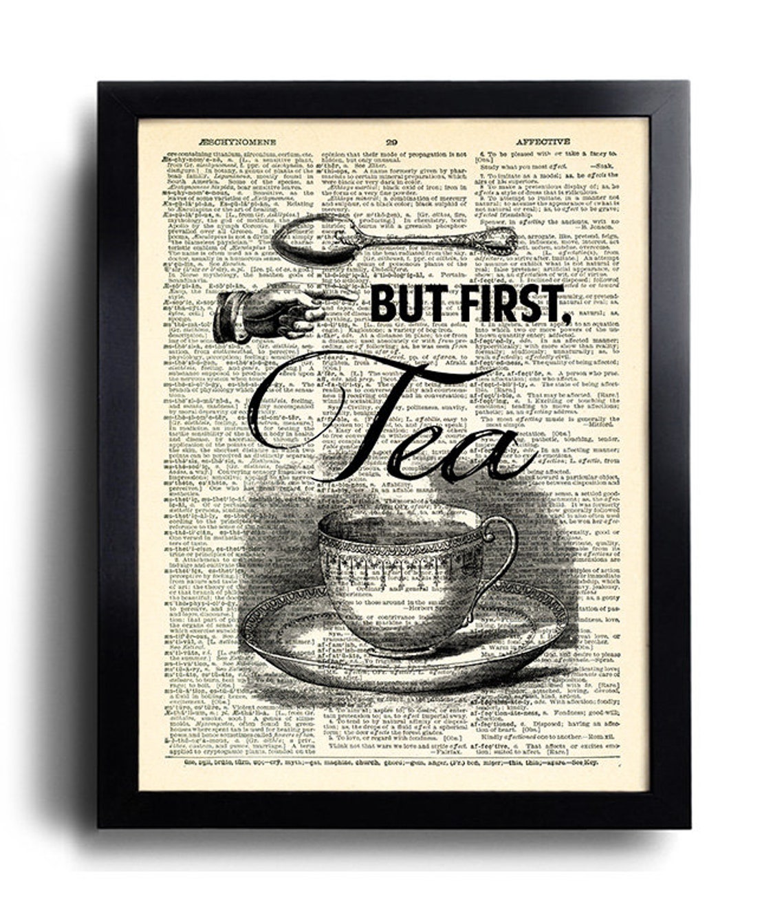 But First Tea Quote Art Print tea Wall Decaltea Kitchen Wall Etsy