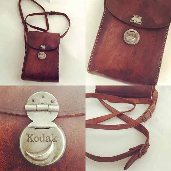 Vintage leather bag by Kodak