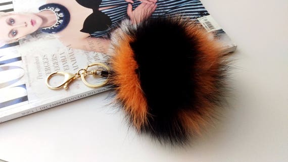 orange fur bag