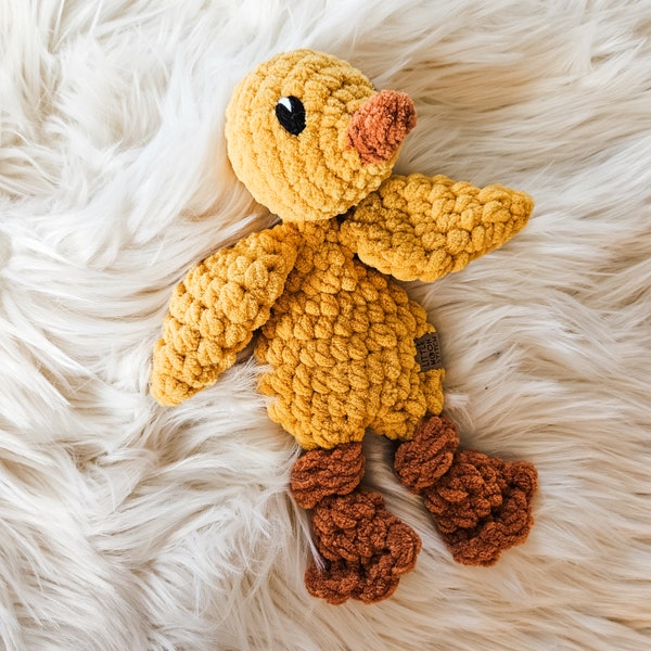 Câlin poussin | Poussin Lovey | Poussin au crochet | Peluche poulet | Poulet en peluche jaune (PRÊT À EXPÉDIER)