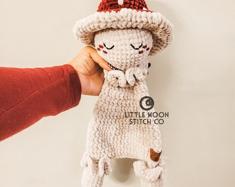 Mushie Snuggler  | Toadstool Mushroom Lovey | Crochet Mushroom | Cottagecore | Woodland (MADE TO ORDER)