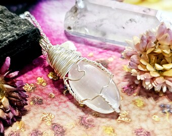 Powerful Selenite Crystal Necklace | One of a Kind Protection Jewelry | Energy Tools for Cleansing | SE1121