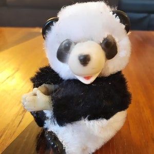 VINTAGE clip on panda toy, new old stock from 1980s