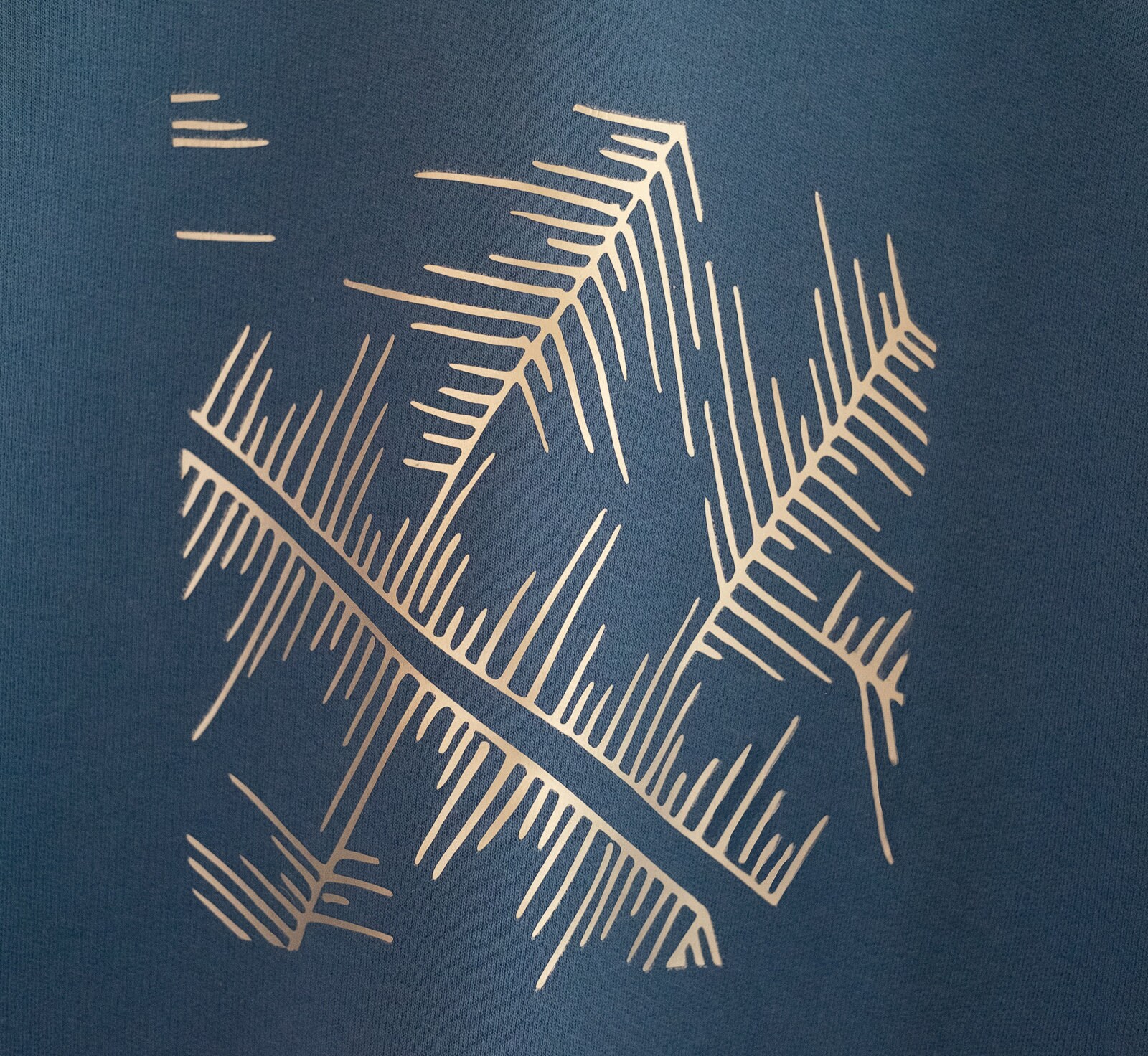 Printed Art Mural Sweater (Blue)