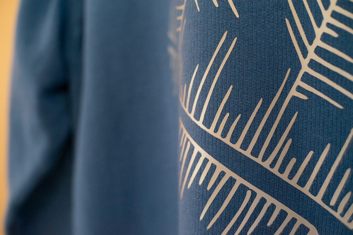 Printed Art Mural Sweater (Blue) main image 0