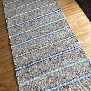 Favorite rug at the Strandbad: Warm sheep&#39;s wool with a jute core in soft beige