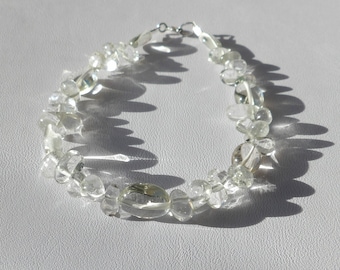 Prasiolite (green amethyst)  bracelet