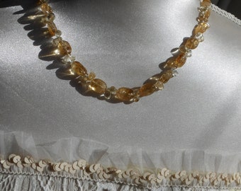 Golden citrine necklace