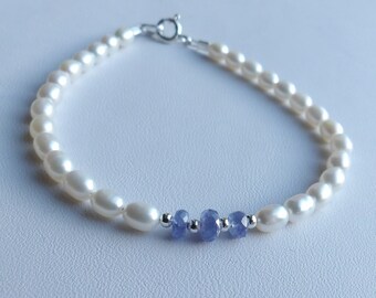 Tanzanite trio bracelet