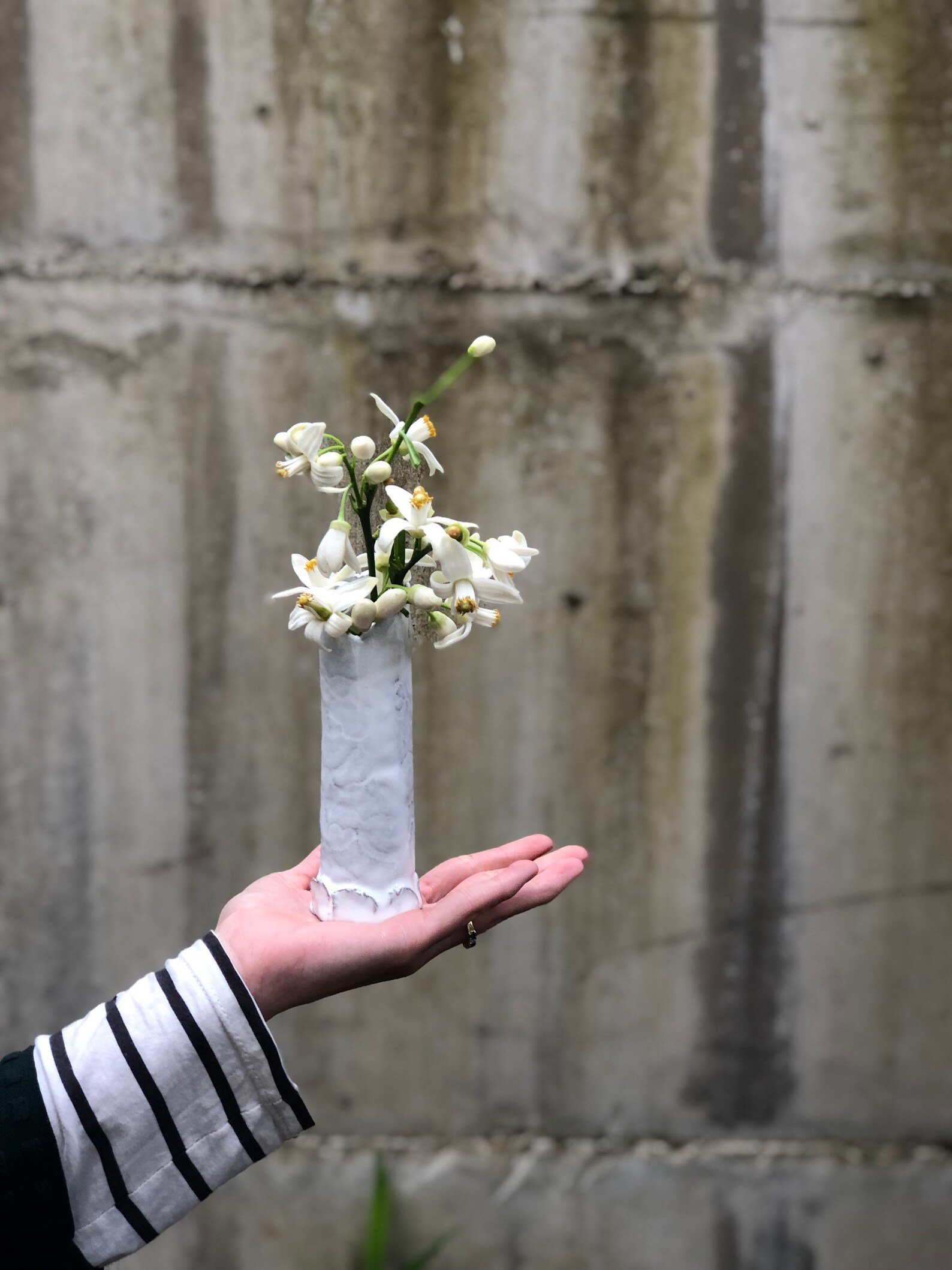 White Ceramic Candlestick Holder Handmade Small Candlestick Etsy
