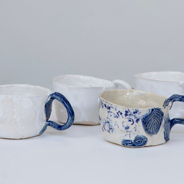 Handmade Artisan Coffee Mug | Artistic Coffee Mug | Ceramic Tea Mug | Pottery Coffee Mug | Coffee Lover Gift | Caffeine Addict