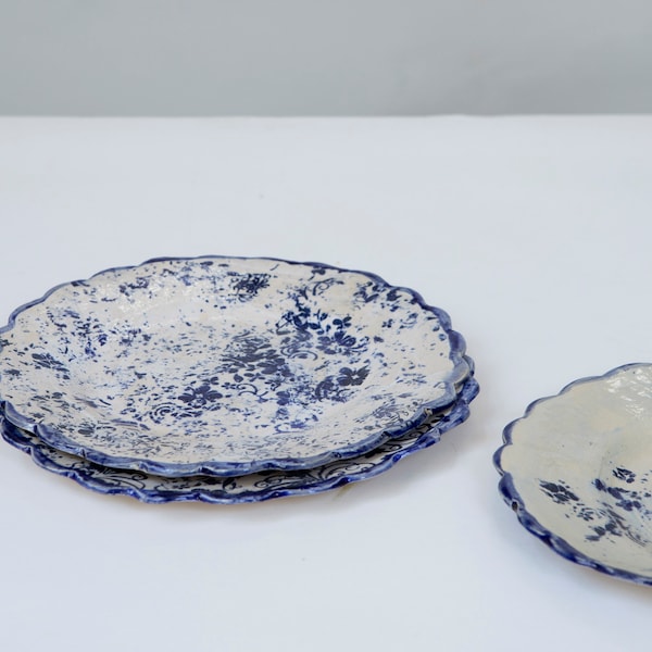 Ceramic Flower Plate Etsy