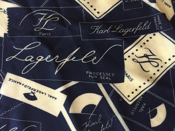 Karl Lagerfeld. Vintage silk scarf. Vintage Karl L