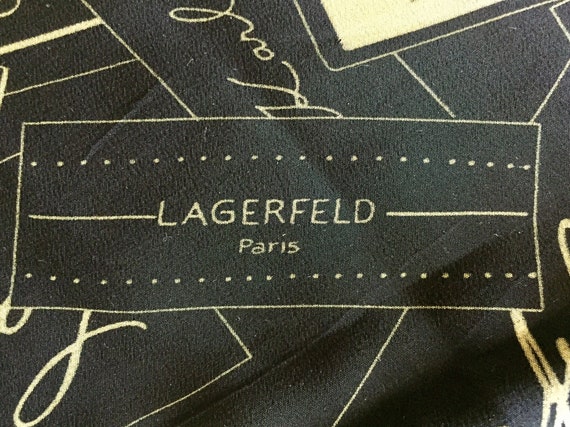 Karl Lagerfeld. Vintage silk scarf. Vintage Karl L