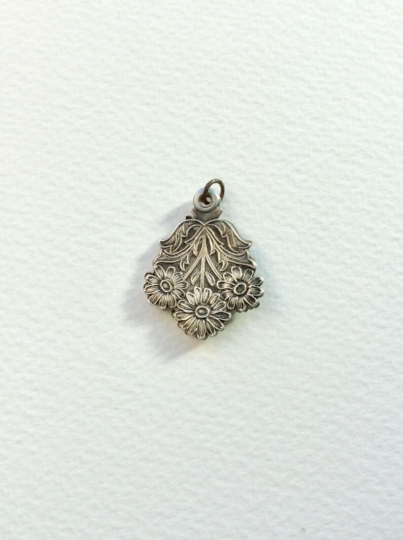 Momento mori Vintage locket. Religious medal Religious locket Sliding locket French medallion French locket Mourning jewelry