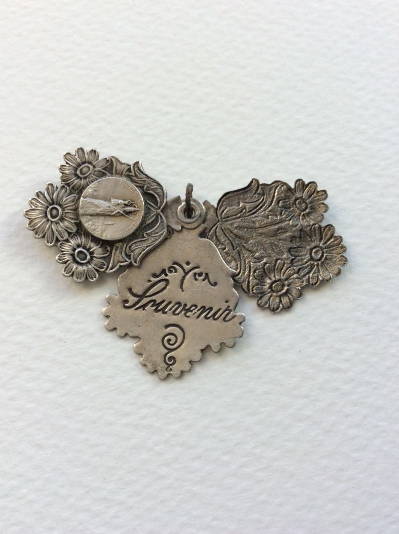 Momento mori Vintage locket. Religious medal Religious locket Sliding locket French medallion French locket Mourning jewelry