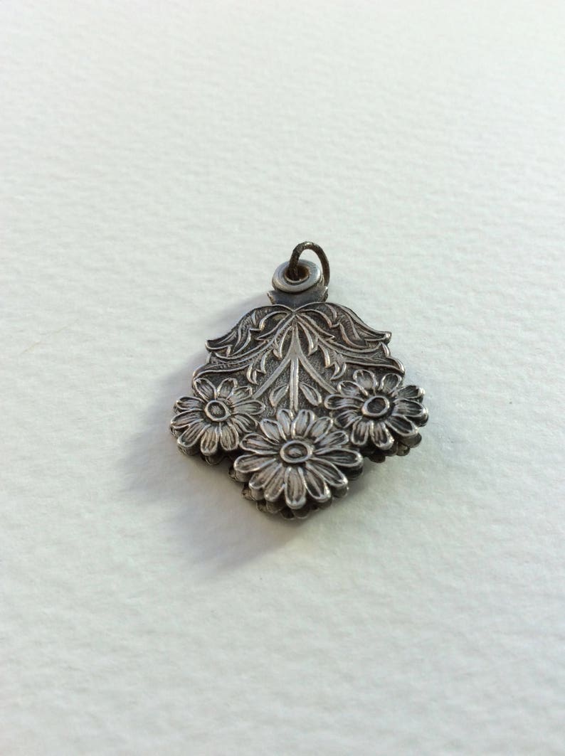 Momento mori Vintage locket. Religious medal Religious locket Sliding locket French medallion French locket Mourning jewelry