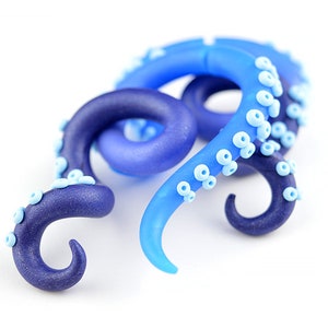 Blauer Diamant Tentakel Ohrringe Lapis Lazuli Oktopus Ohrringe Tentakel Gauges Ohrringe Ohrstecker Bild 1