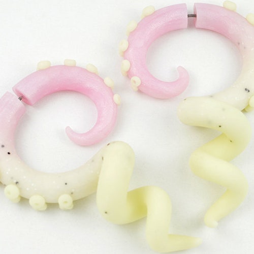 Glow Menhera Fairy Kei Yami Kawaii Tentacle Earrings Pastel Etsy