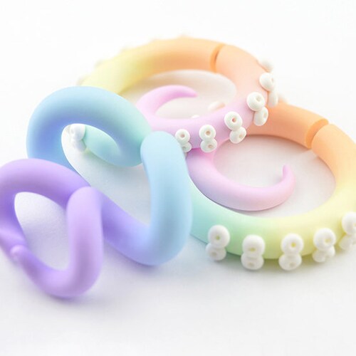 Menhera Fairy Kei Yami Kawaii Tentacle Earrings Pastel Creepy Etsy