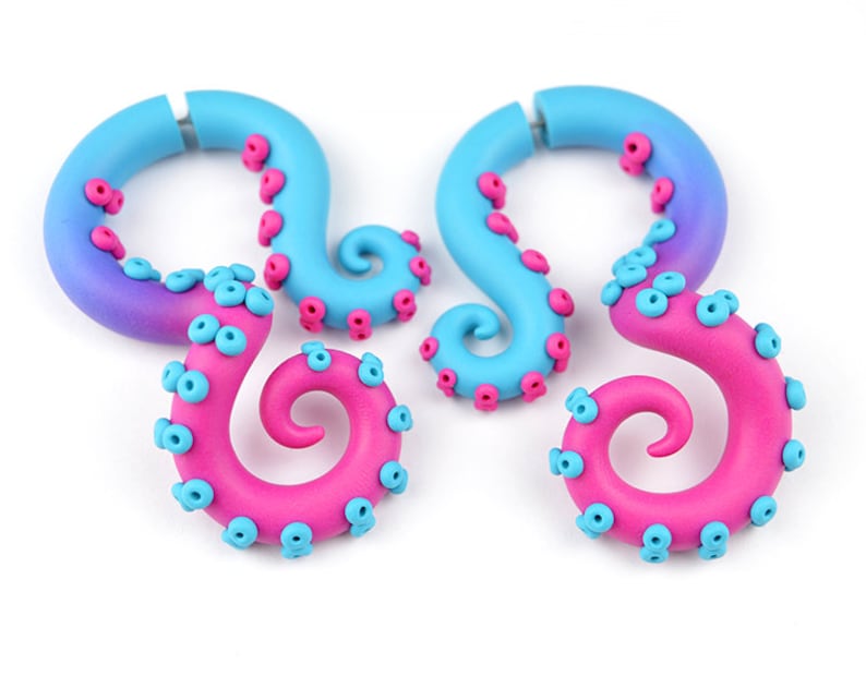 Earrings Octopus Plugs Ear Plugs Octopus Gauge Earrings Etsy