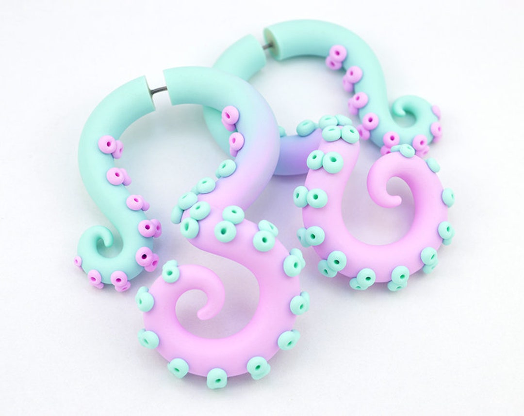 Octopus Ear Plugs Fake Plugs Tentacle Gauge Quinn Costume Quinn Cosplay
