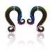 Rainbow Fake Gauge Earrings Rave Earrings Rave Outfit Edc Outfit Pride Earrings Rainbow Octopus Tentacles Gauges 2g 1g 0g 00g 000g 7/16 
