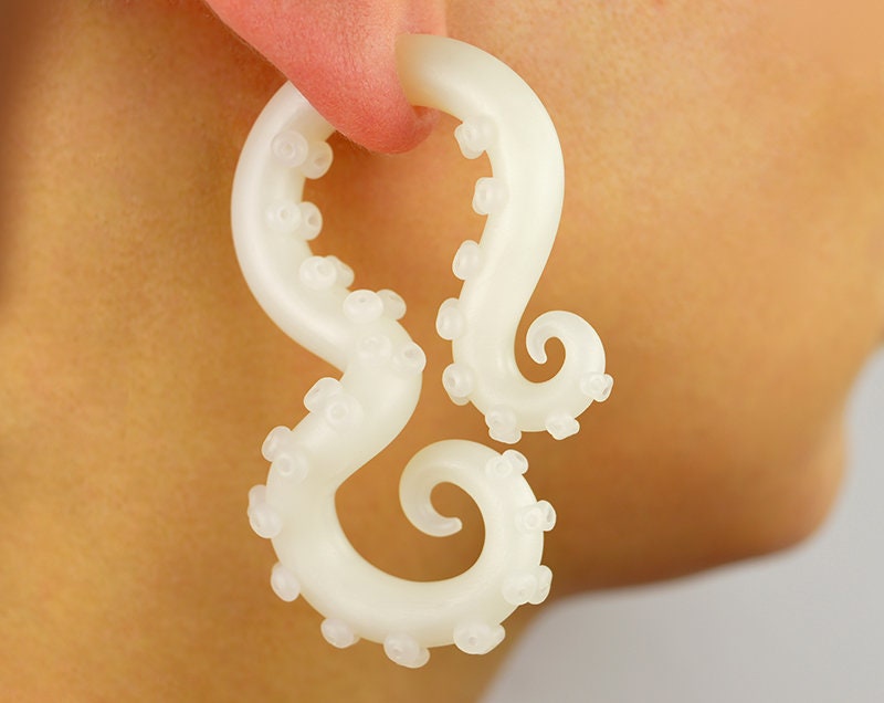 Translucent Menhera Tentacle Earrings Pastel Fairy Kei Yami Kawaii Kpop Ani...