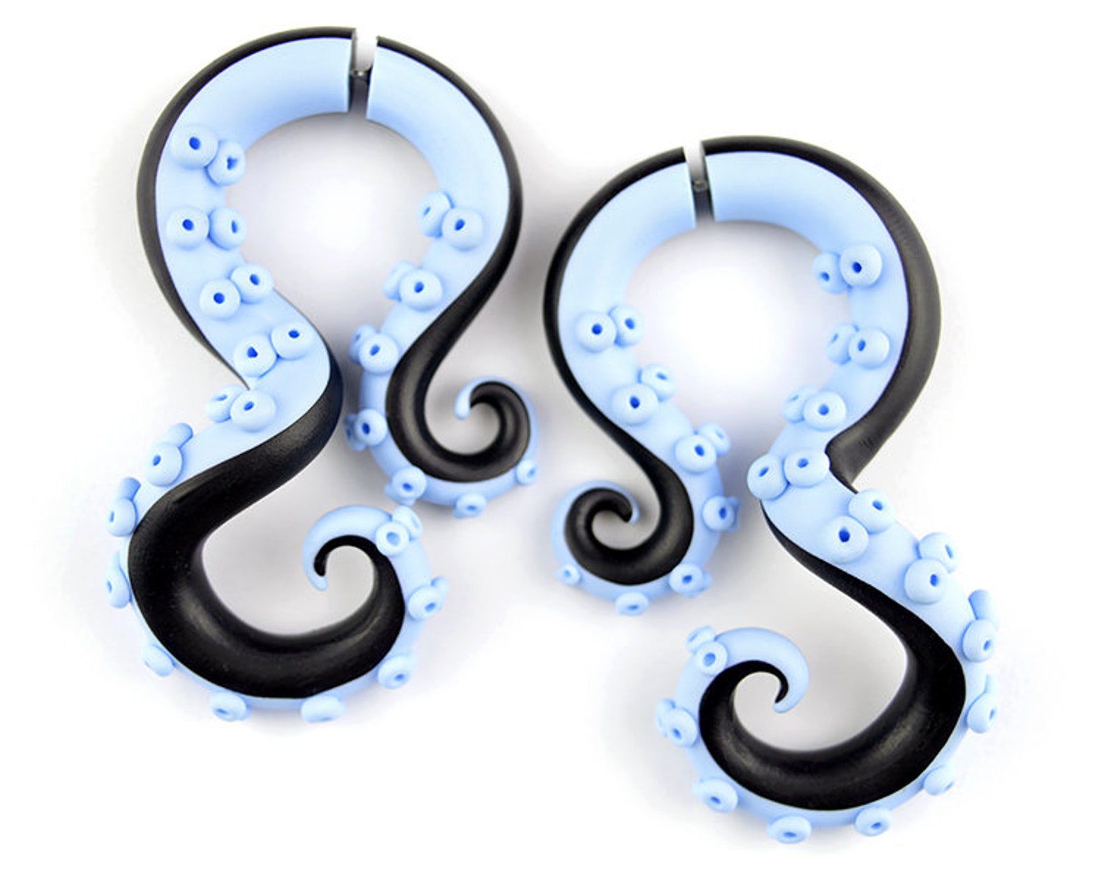 Octopus Earrings Tentacle Earrings Faux Gauge Fakers Fake Etsy