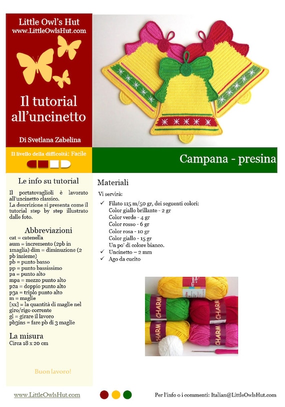 117it Il Tutorial Alluncinetto Campana Presina Amigurumi Giocattolo Pdf Di Zabelina Etsy