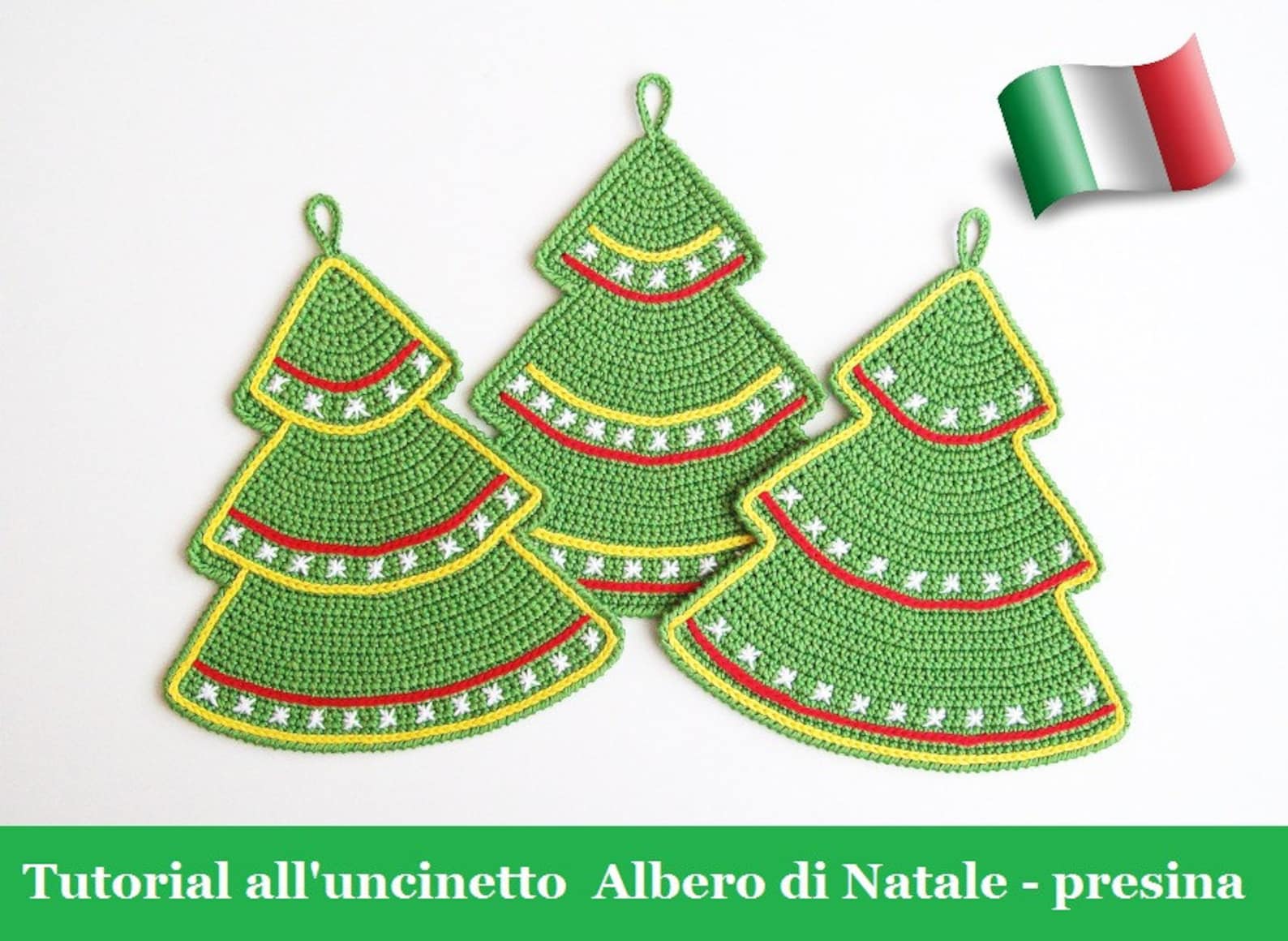 087IT the Christmas Treepot Holder Crochet Tutorial. Amigurumi Toy PDF