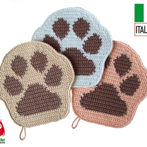 052IT The Paw-potholder crochet tutorial. Amigurumi Toy - PDF By Zabelina Etsy