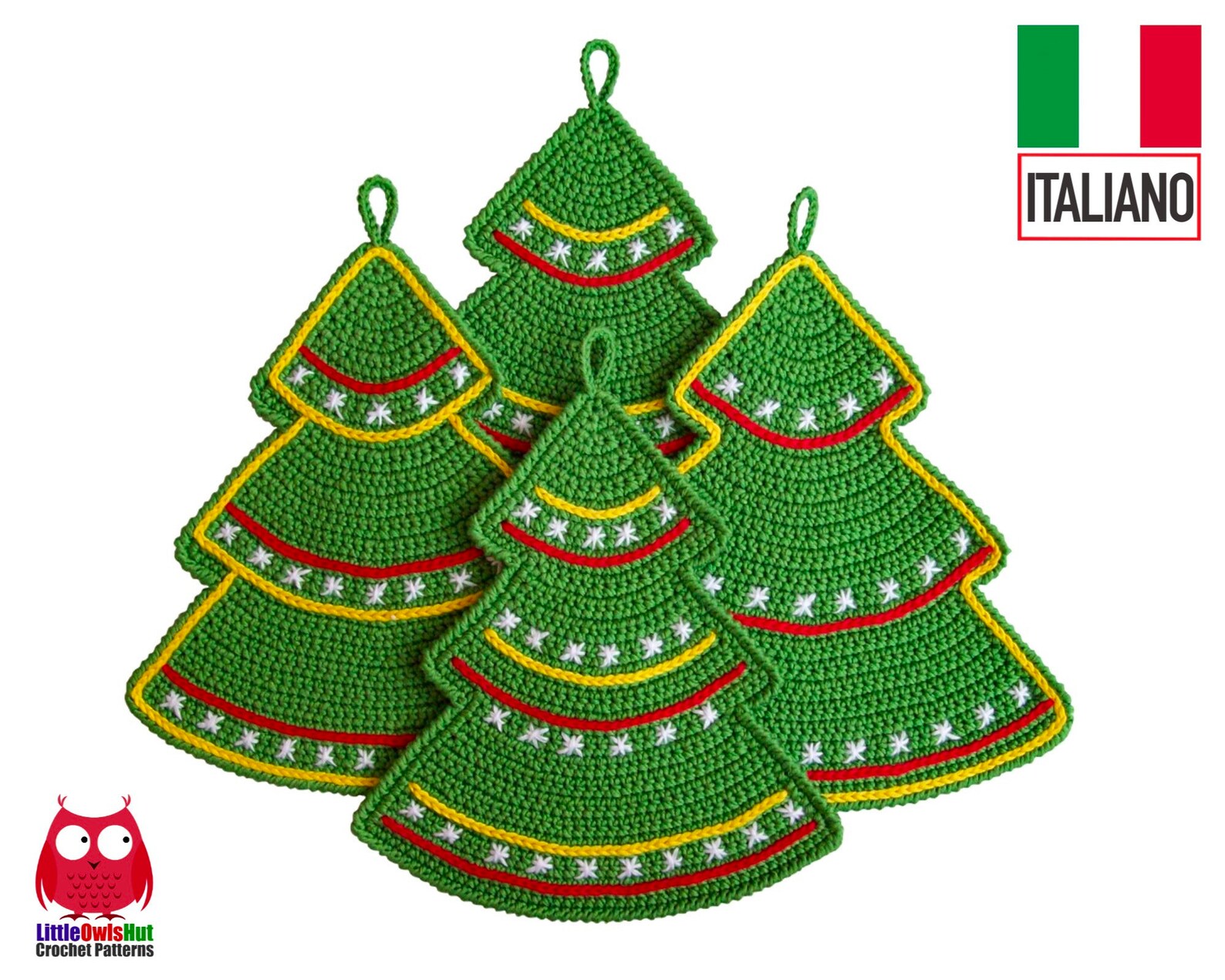 087IT the Christmas Treepot Holder Crochet Tutorial. Amigurumi Toy PDF