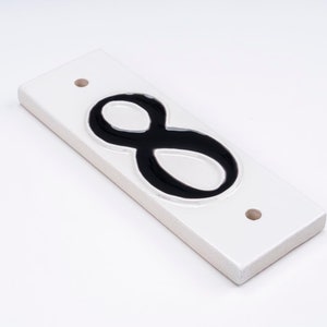 Ceramic House Number. 13 cm