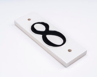 Ceramic House Number. 13 cm