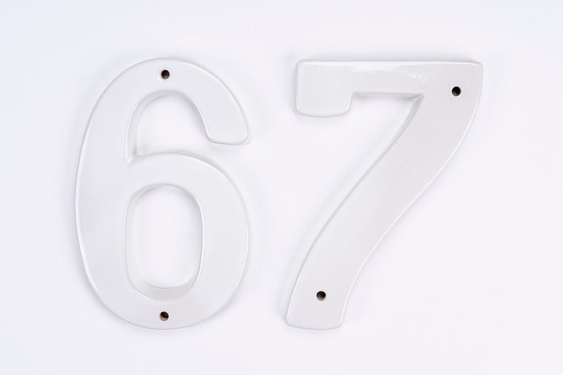 Ceramic Handmade House Numbers Etsy UK