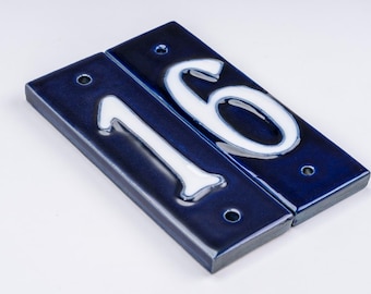 Ceramic House Number. Hand-made! 13 cm