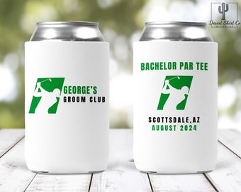 Golf Bachelor Party Custom Can Cooler / Scottsdale Arizona Can Cooler / Custom Can Cooler / Bachelor Party Favor / Custom Wedding Favor