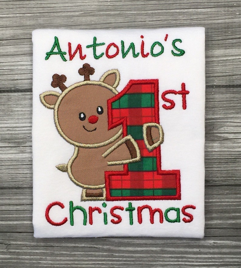 Babys First Christmas My 1st Christmas Bodysuit or Shirt Cyber monday sale First Christmas Outfit Christmas 2015 milestone