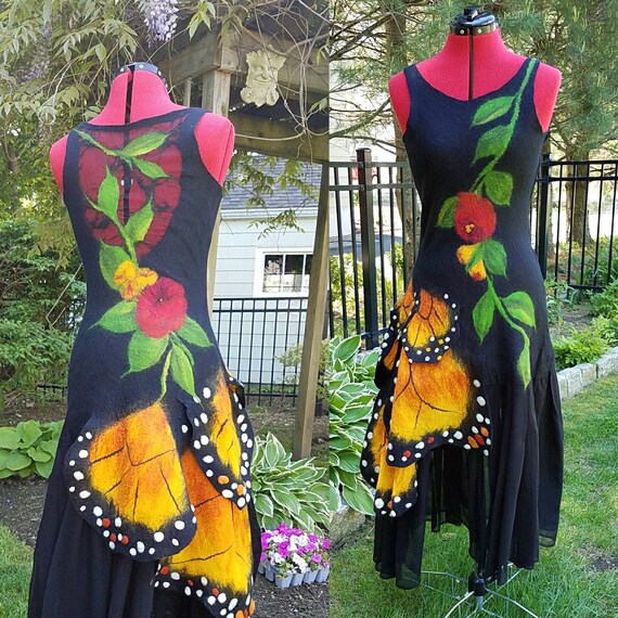 Adult Silk Butterfly Dress. Monarch Butterfly Fairy Cosplay. | Etsy