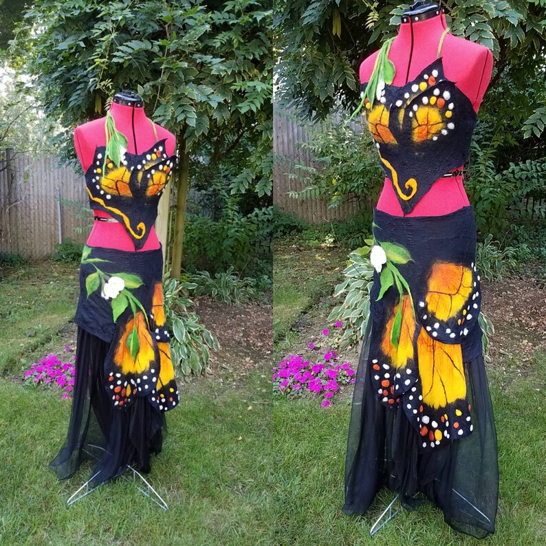 Adult Monarch Butterfly Costume. Sexy Butterfly Skirt and Top | Etsy